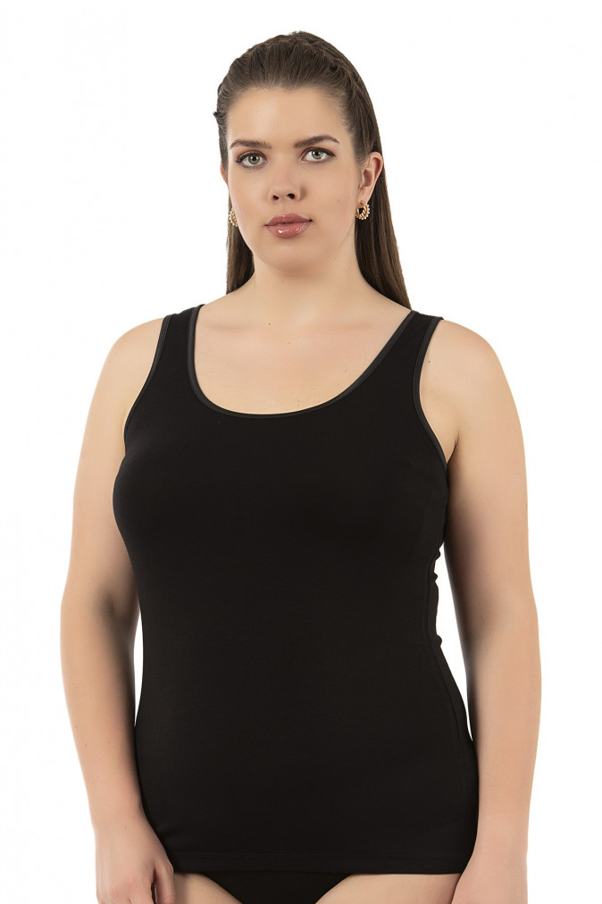 Жіноча майка Plus Size із окантовкою по горловині, віскоза - Ozkan