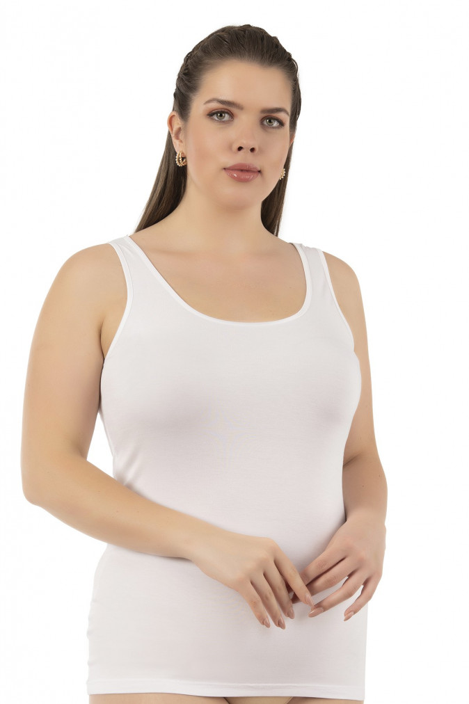 Жіноча майка Plus Size із окантовкою по горловині, віскоза - Ozkan