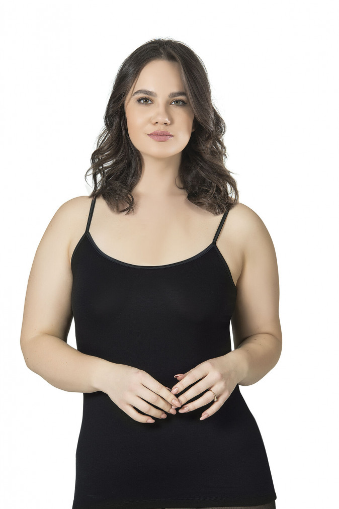Жіноча майка Plus Size тонка бретелька, віскоза - Ozkan
