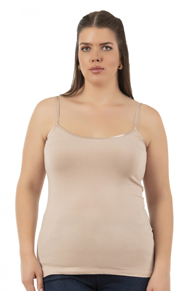 Жіноча майка Plus Size тонка бретелька, віскоза - Ozkan