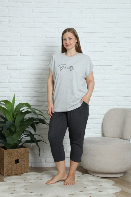 Комплект жіночий Plus Size з капрі - Pretty