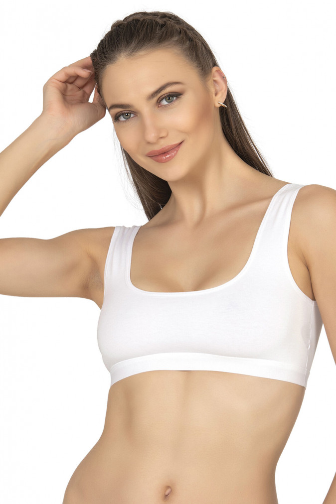 Жіночий бавовняний топ на широкій бретельці - Ozkan