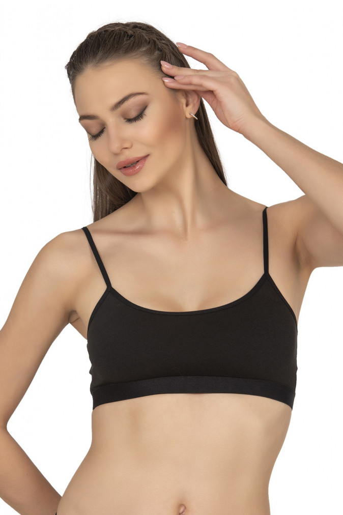 Жіночий бавовняний топ на тонкій бретельці - Ozkan