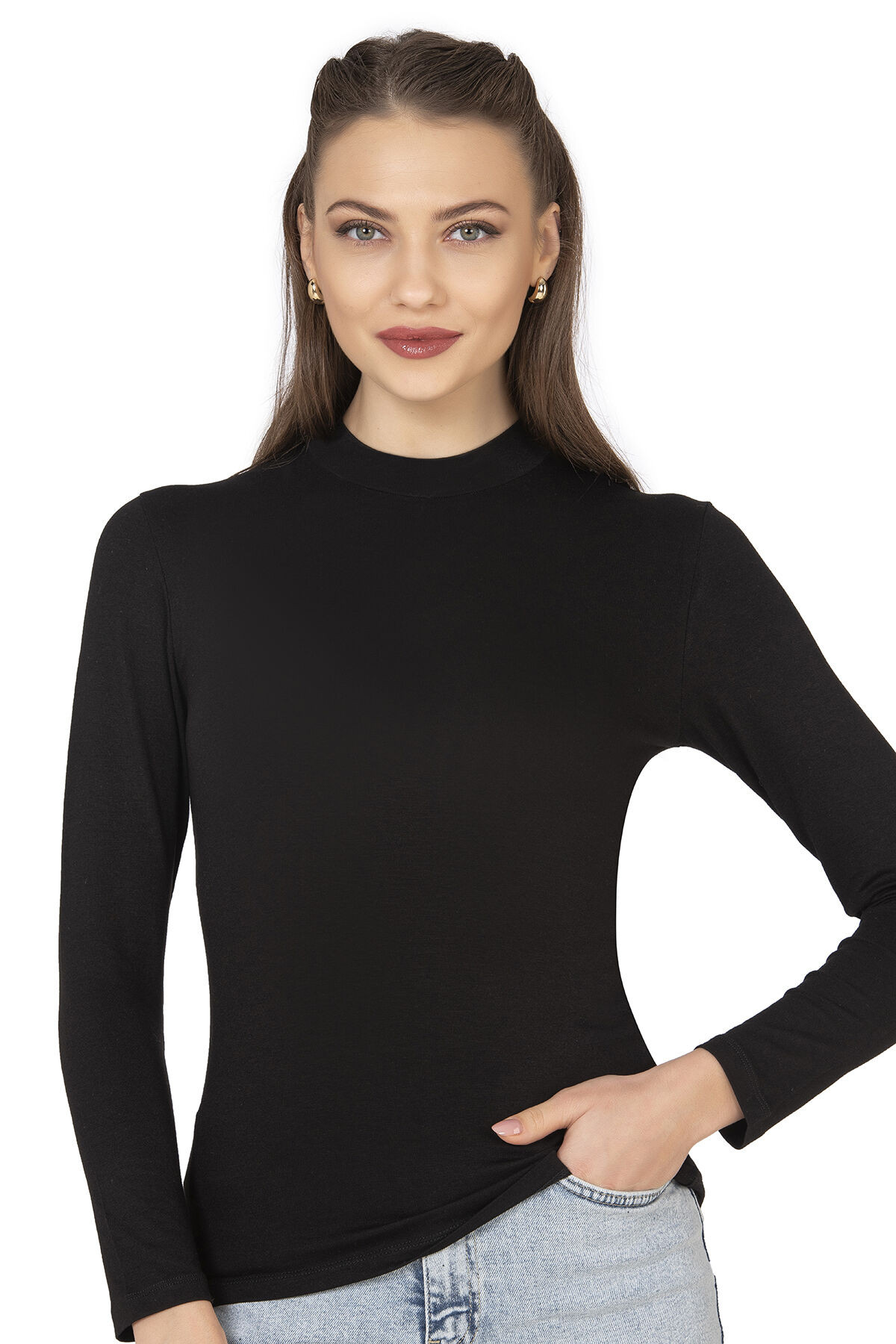 Жіноча віскозна водолазка Ozkan - невисока горловина