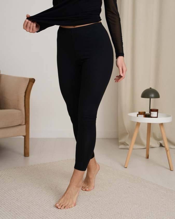 Лосины женские эластичные - Тенсель - Чёрные