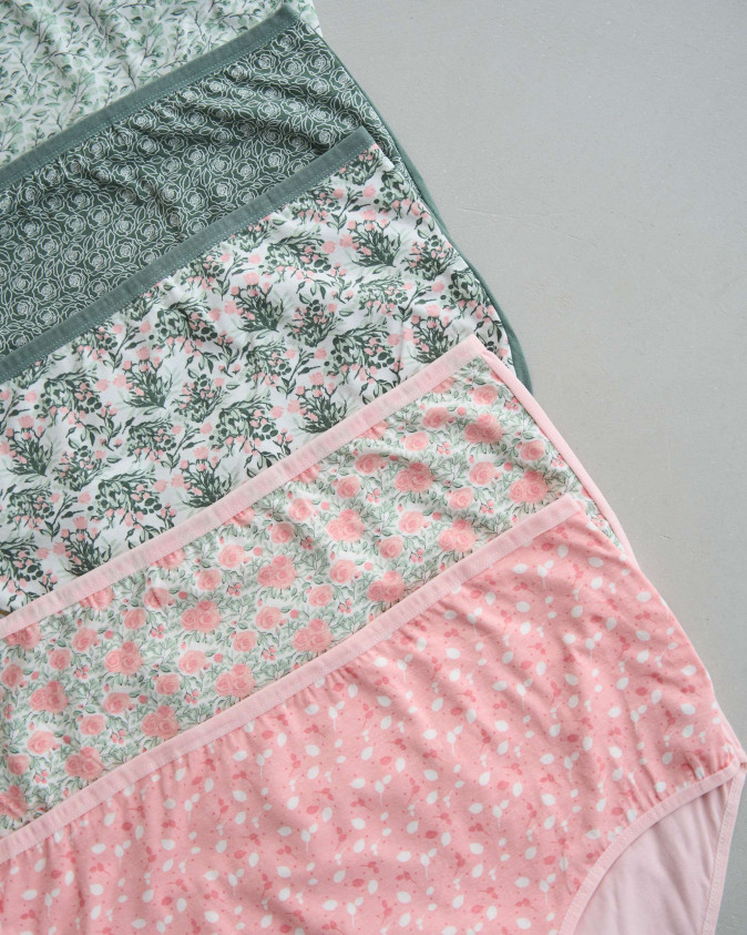 Труси жіночі Plus Size - хакі-рожевий мікс