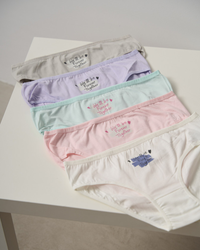 Жіночі трусики Plus Size - мікс із написом