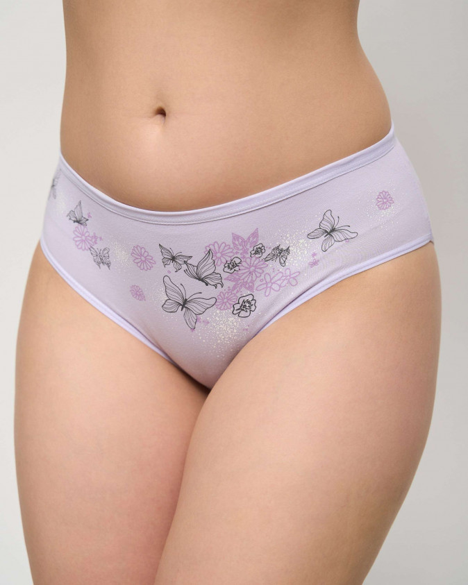 Жіночі трусики Plus Size - мікс з метеликами