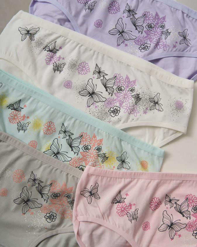 Жіночі трусики Plus Size - мікс з метеликами