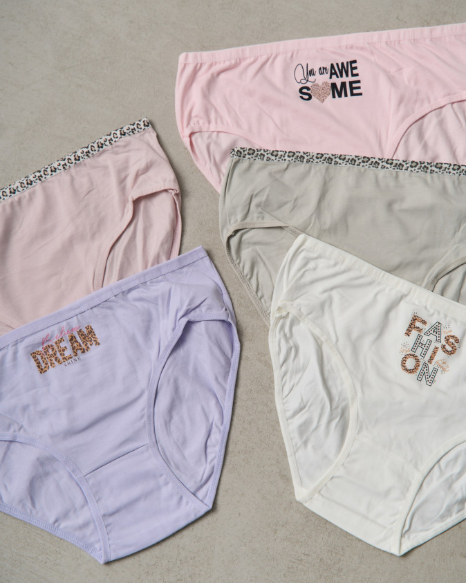 Жіночі трусики Plus Size бавовна - пастельний мікс