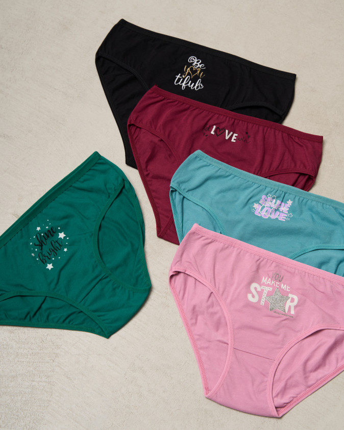 Жіночі трусики Plus Size бавовна - різнокольоровий мікс
