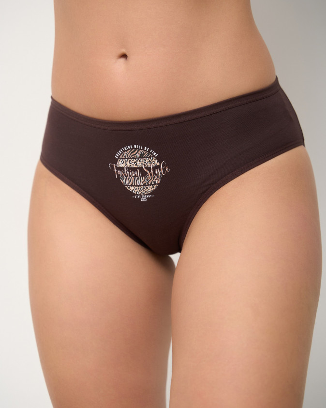 Жіночі трусики Plus Size бавовна - темний мікс