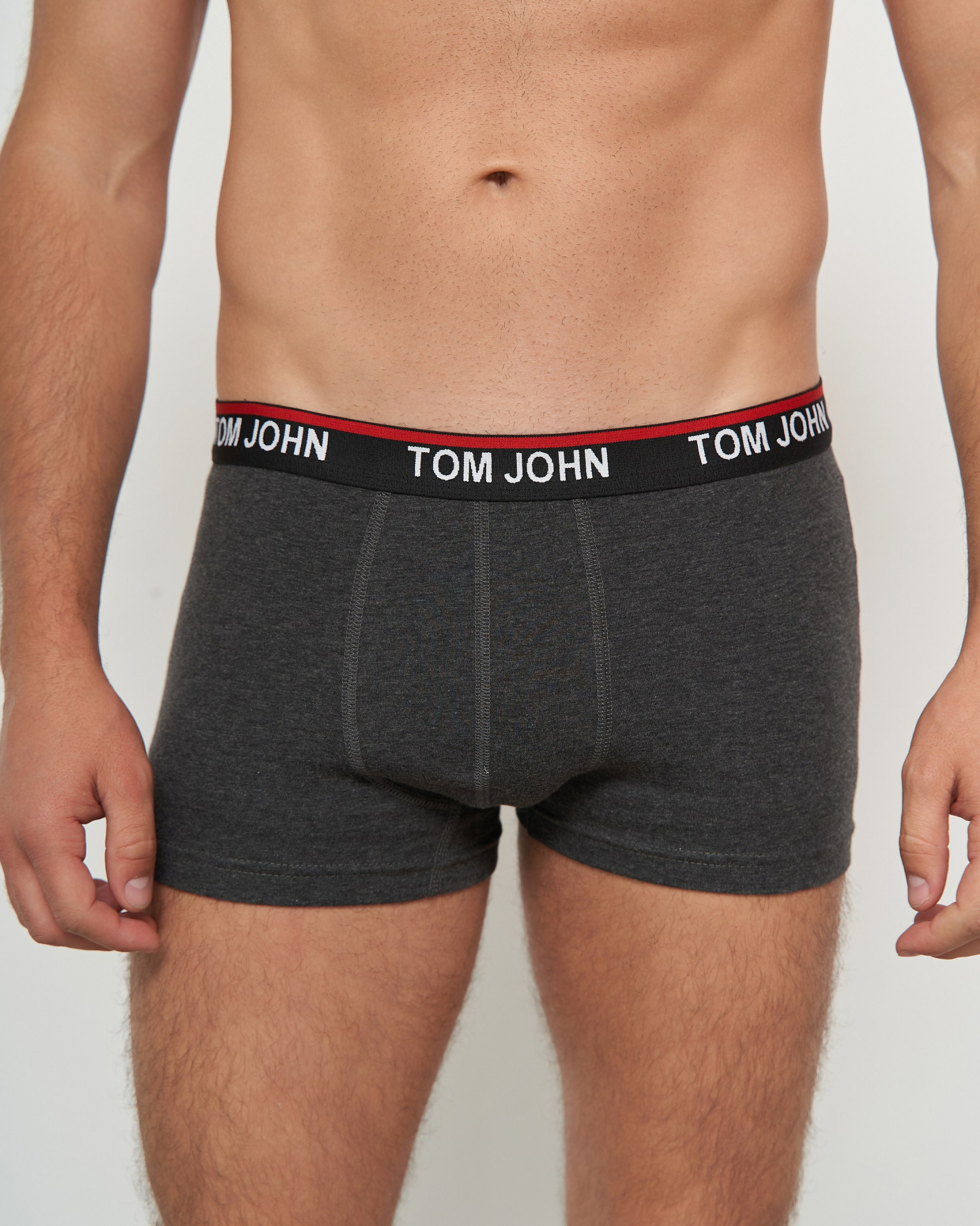 Чоловічі труси-боксери Темно-сірі Plus Size - Tom John