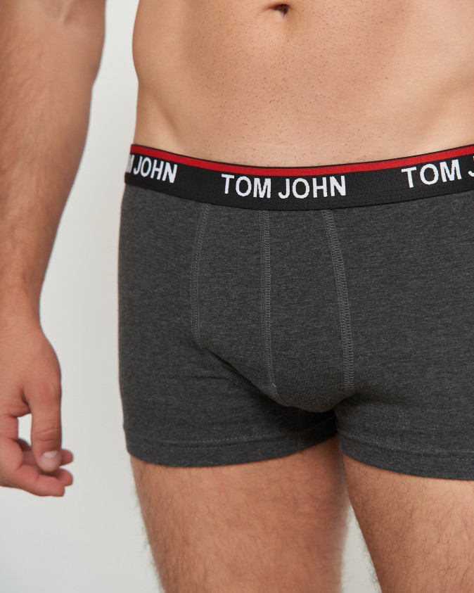 Чоловічі труси-боксери Темно-сірі Plus Size - Tom John