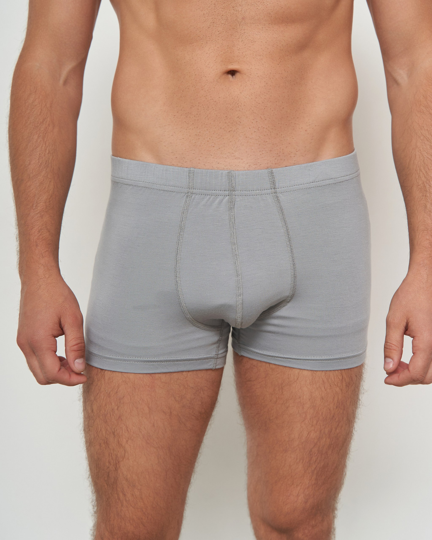 Чоловічі труси-боксери світло-сірі - Бамбук