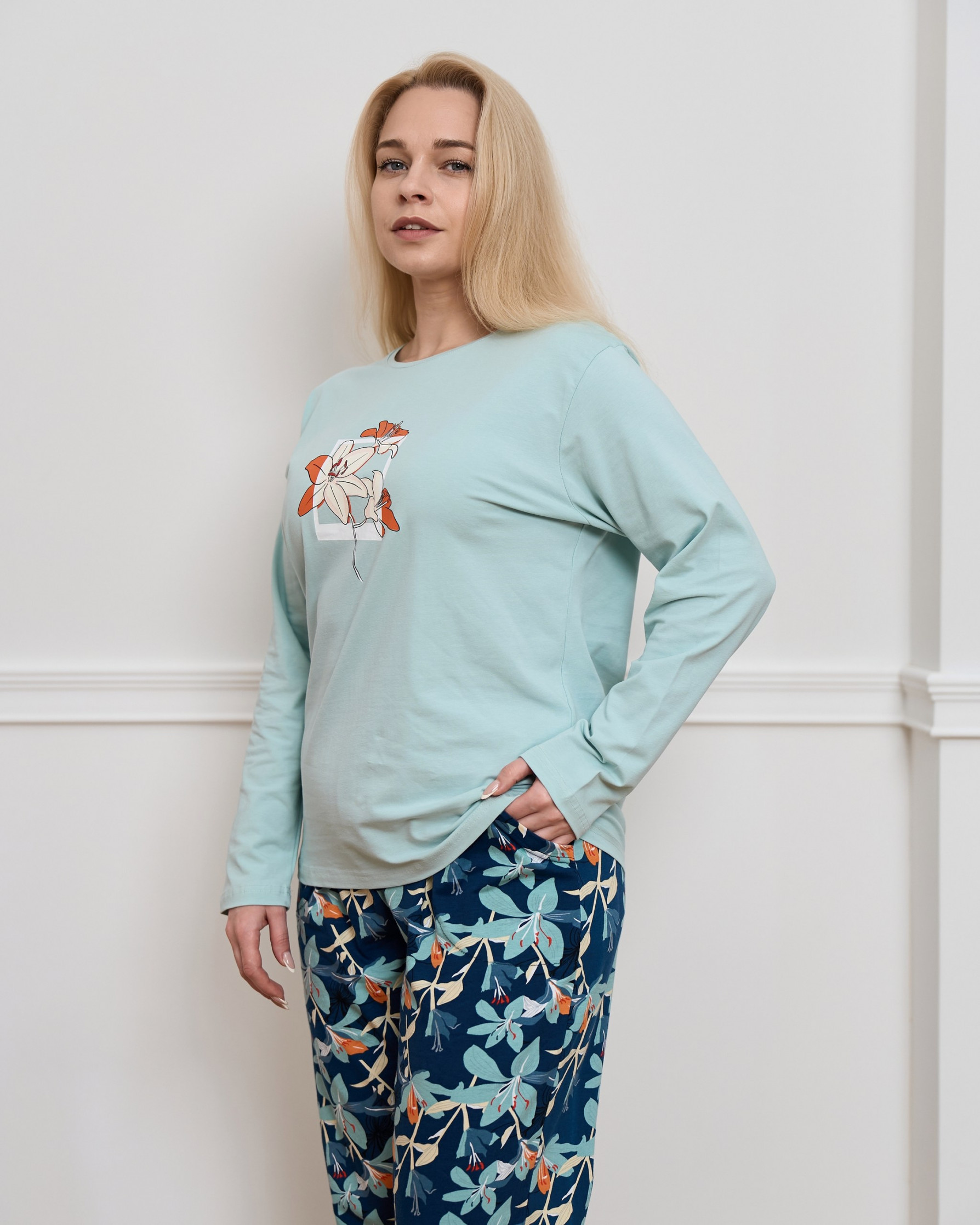 Комплект жіночий Plus Size зі штанами - Лілії