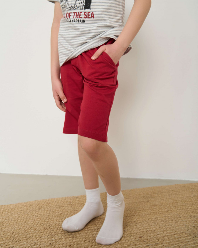 Комплект для мальчика с шортами Ozkan - Акула за штурвалом