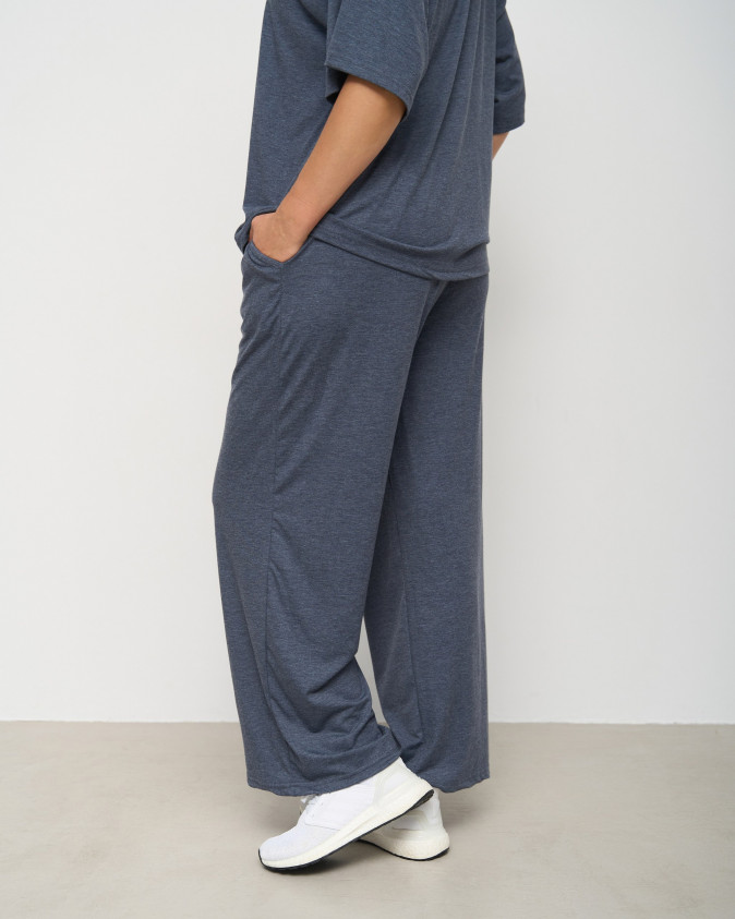 Віскозний жіночий комплект Plus Size з широкими штанами - Breathe