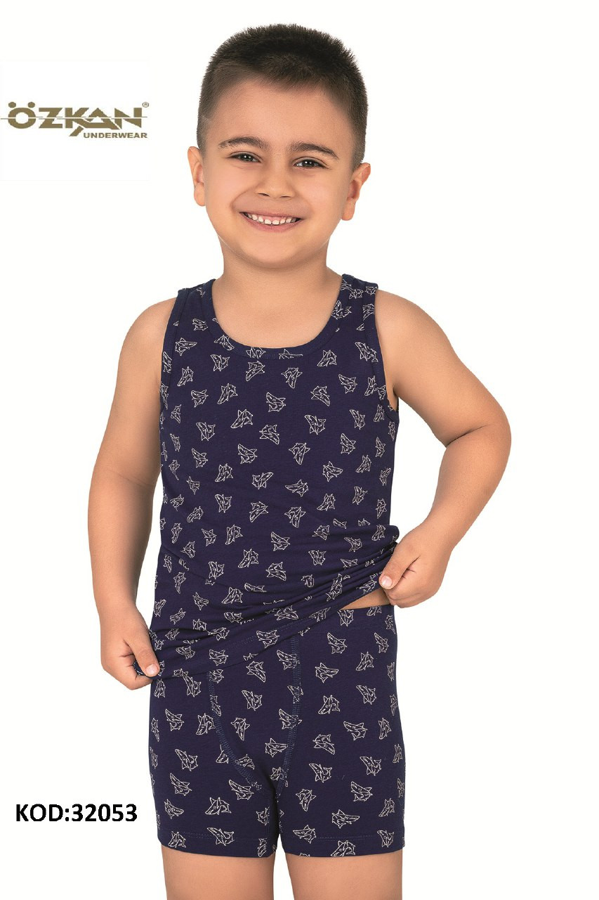 Комплект для мальчика майка+боксеры Ozkan - Акулы
