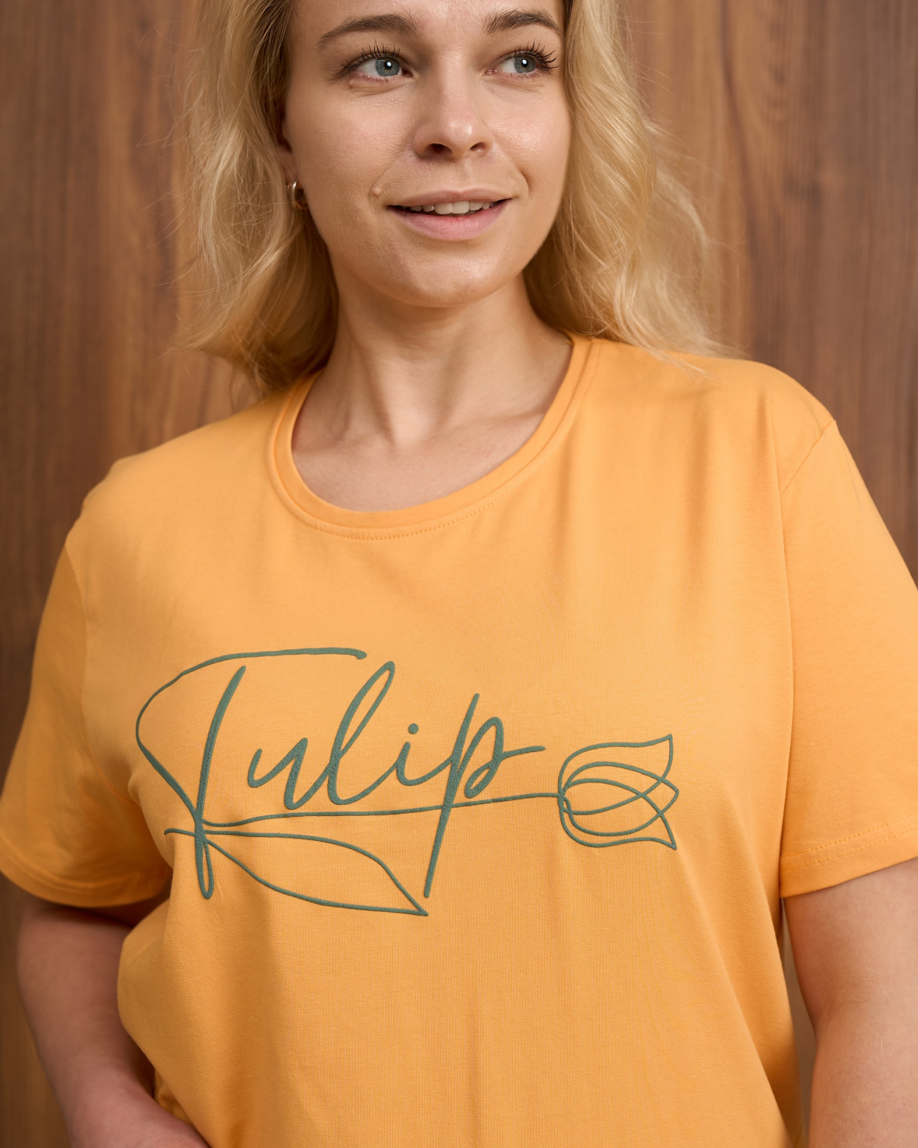 Женский комплект с капри Plus Size - Тюльпан