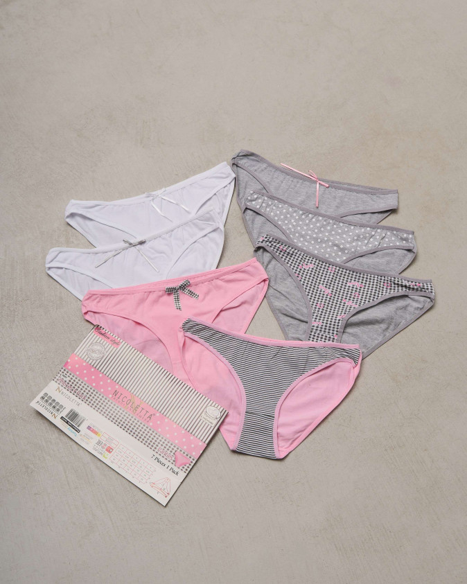 Набір жіночих трусиків тижневок - 7 шт. - 36257