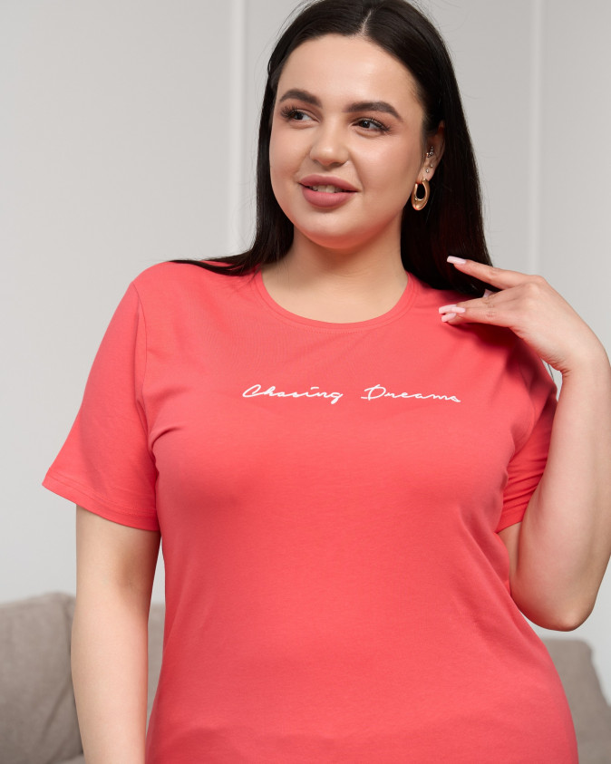 Жіночий комплект з шортами бавовна - Plus Size - Dream