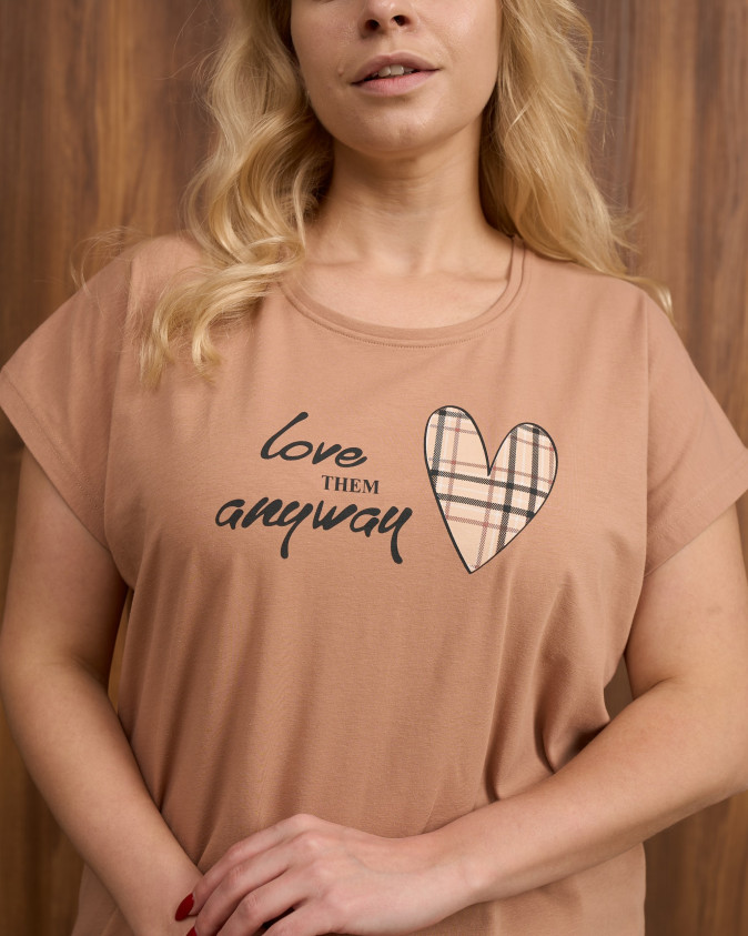 Жіночий комплект з шортами у клітинку - Plus Size - Love