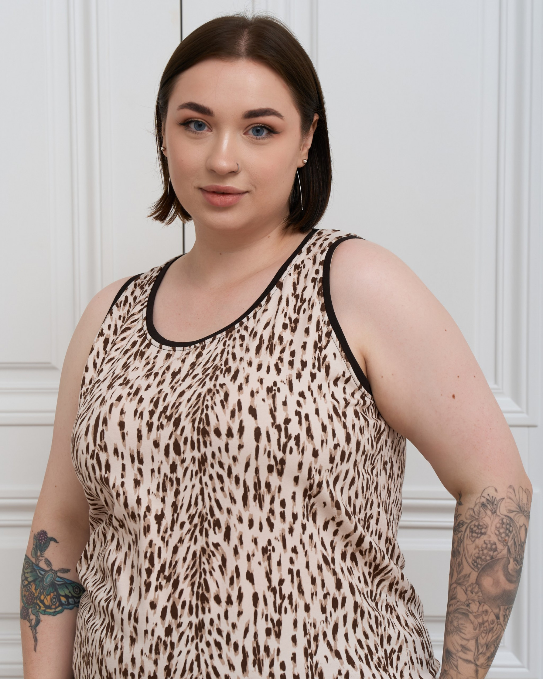 Жіночий комплект майка з шортами - Plus Size - Leo