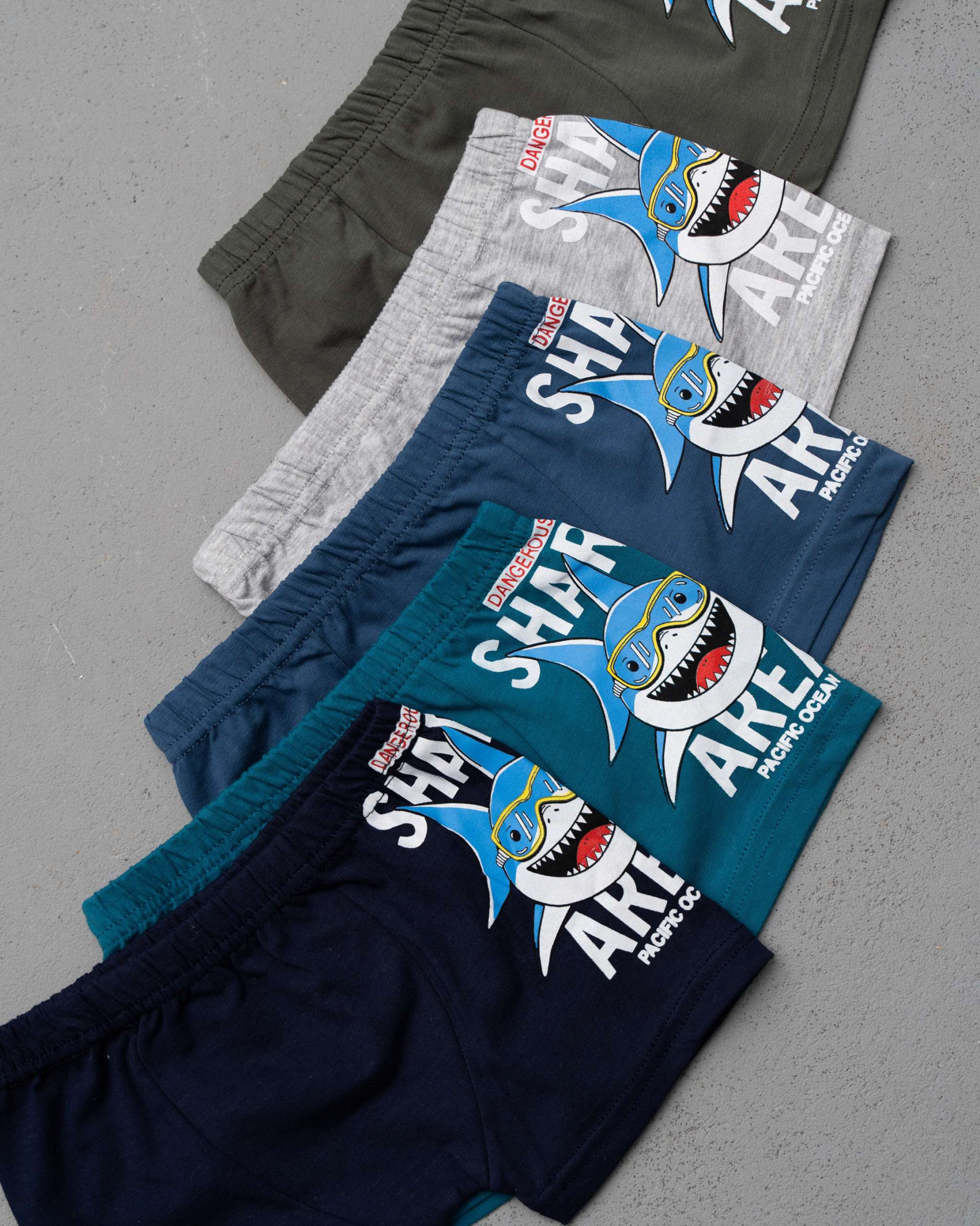 Боксеры детские однотонные - Акула