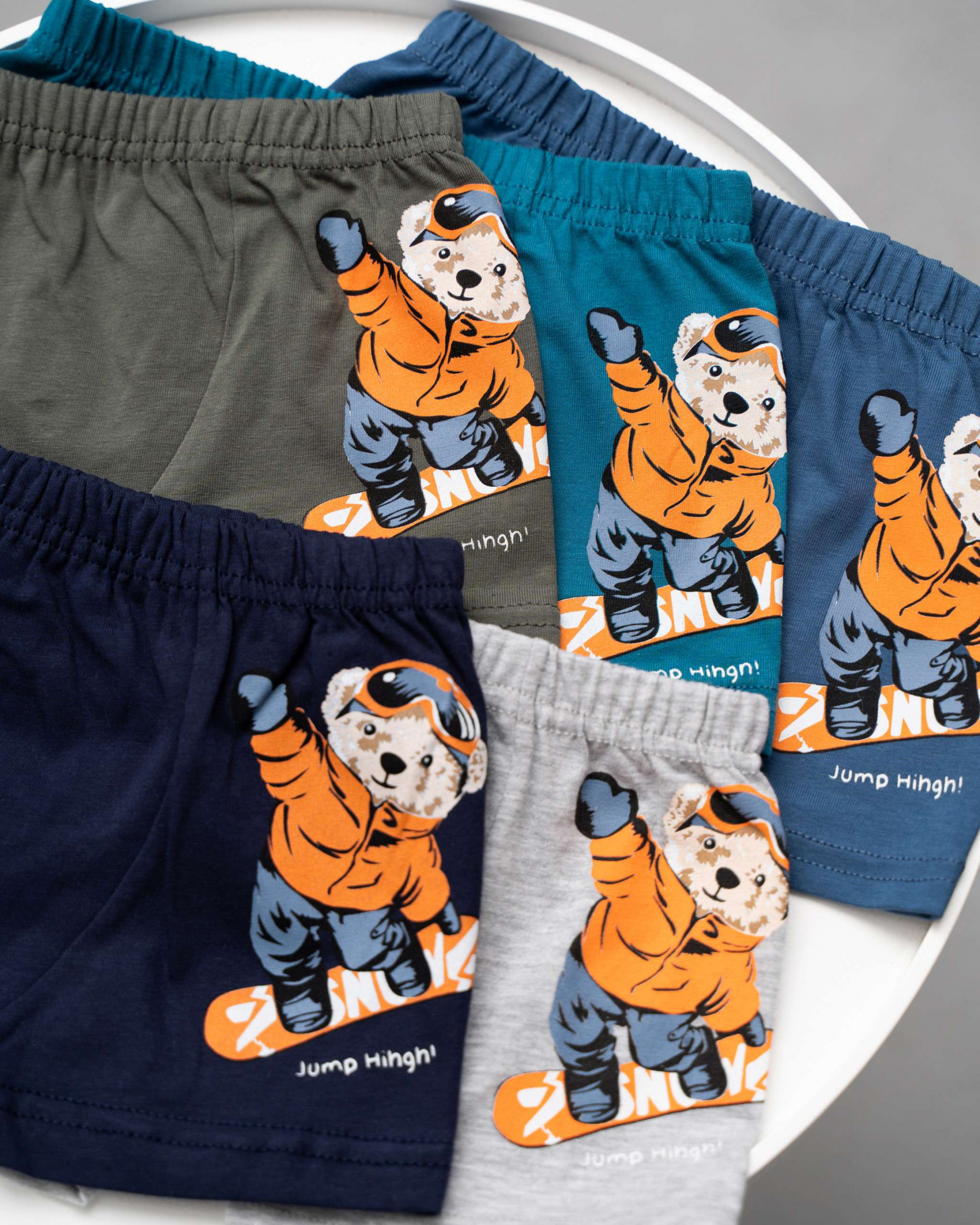 Боксери дитячі однотонні - Ведмідь на борді