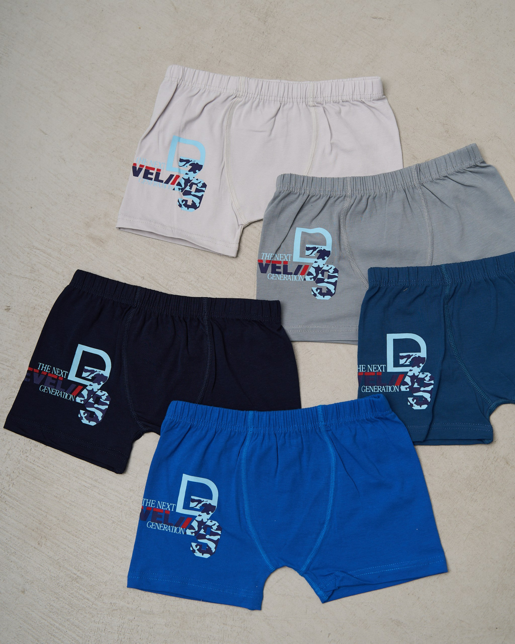 Боксеры подростковые однотонные - сбоку надпись