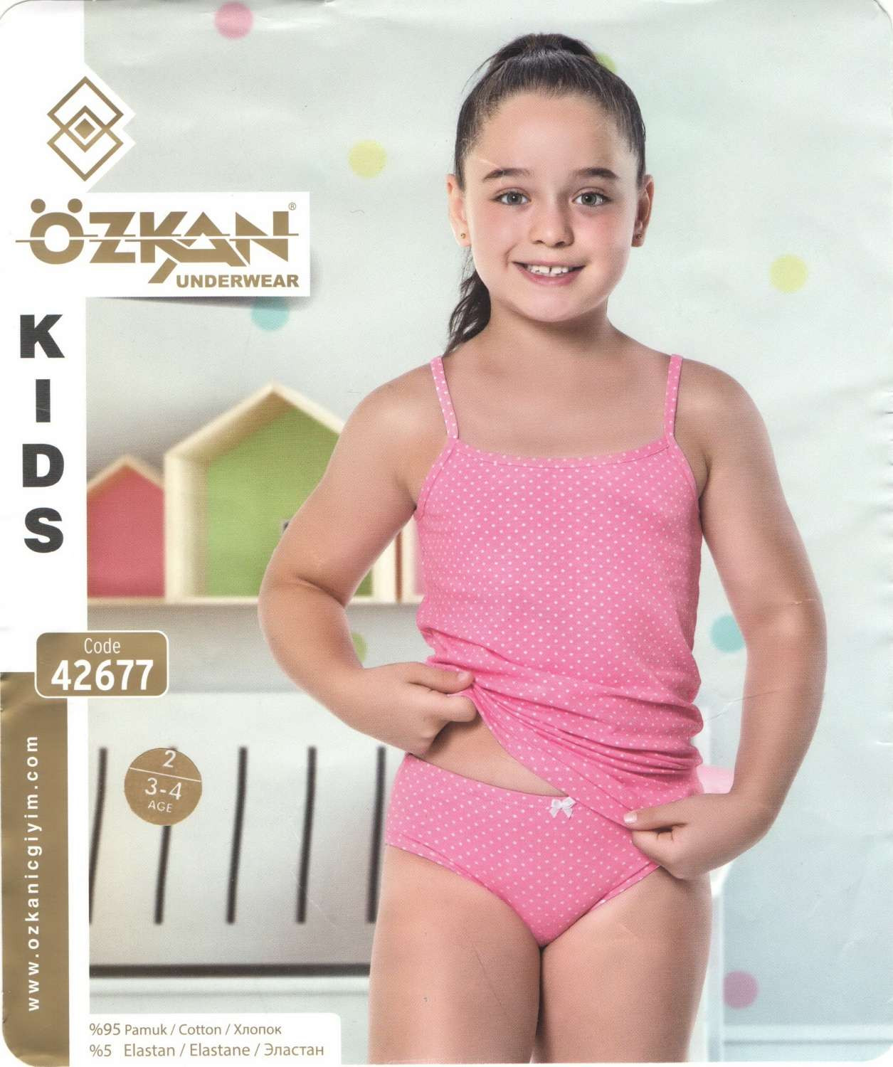 Комплект для дівчинки майка + трусики - в горошок