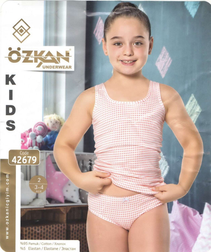 Комплект для дівчинки з трусиками - в клітинку