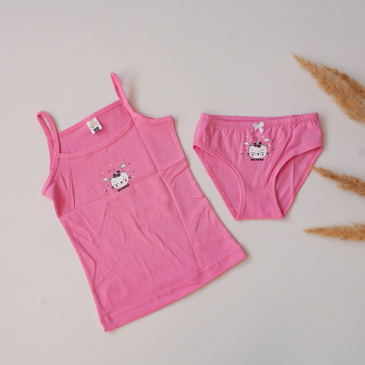 Комплект для дівчинки майка + трусікі- Котик