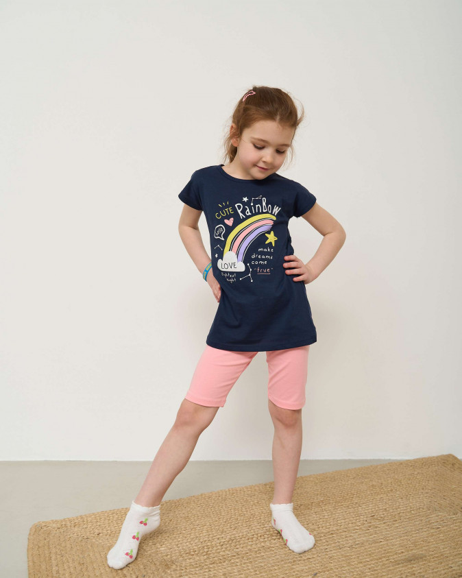 Комплект для дівчинки з шортами Веселка - Ozkan
