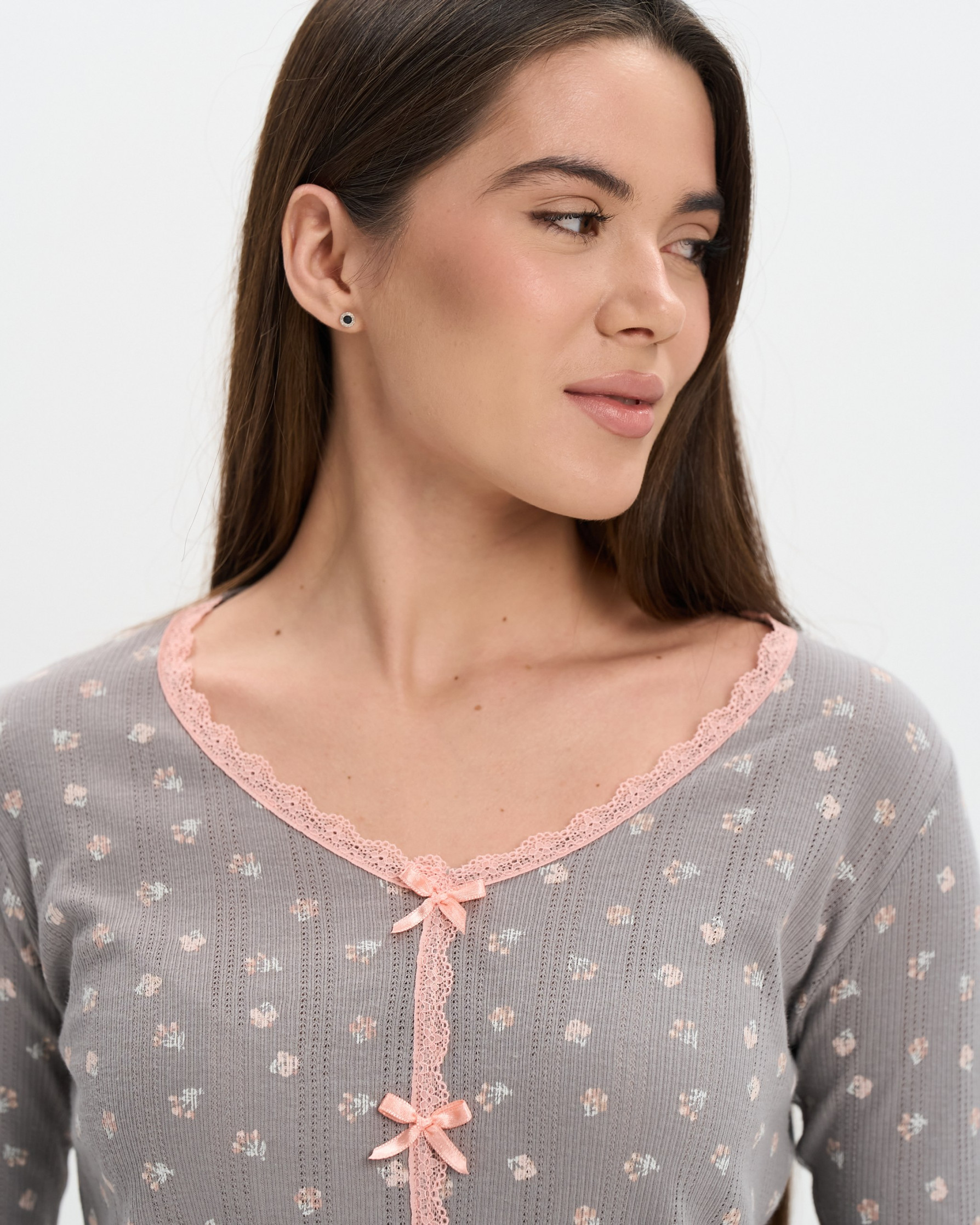 Комплект жіночий в рубчик - дрібні квіточки