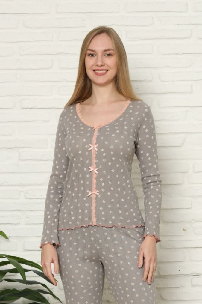 Комплект жіночий в рубчик - дрібні квіточки