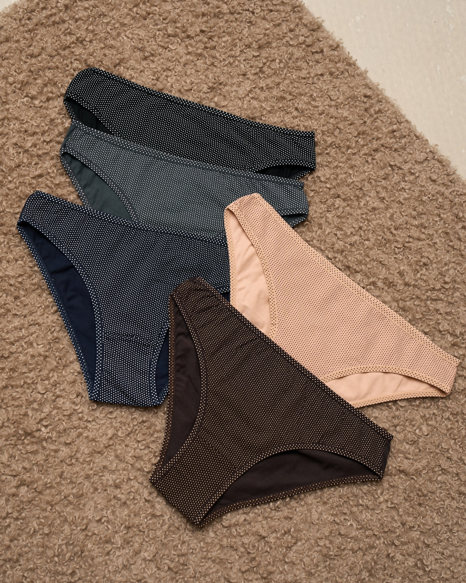 Жіночі трусики бавовна - мікс в горошок - 5 шт.