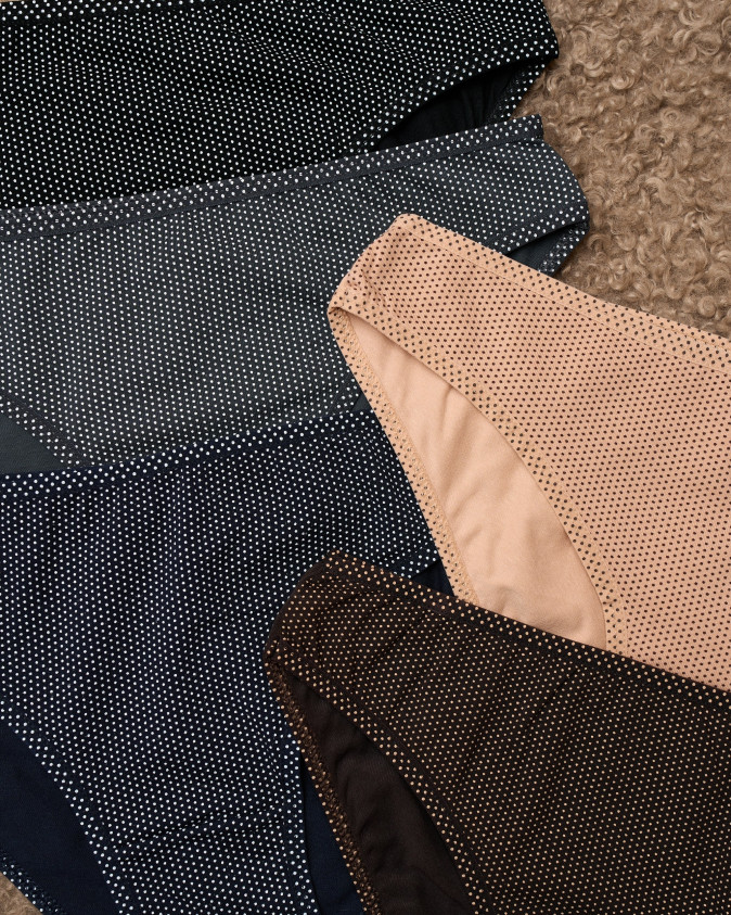 Жіночі трусики бавовна - мікс в горошок - 5 шт.