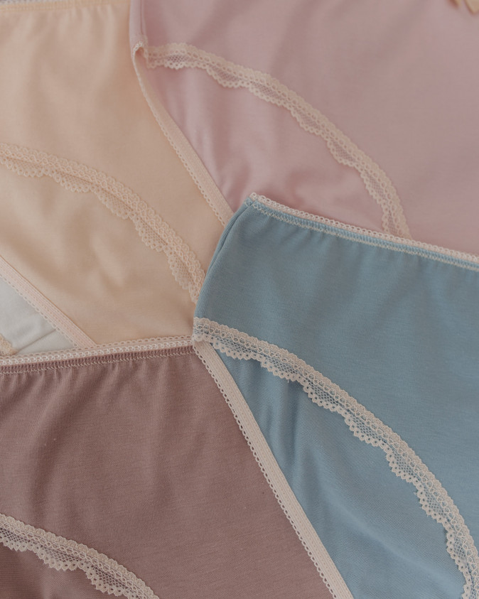 Жіночі трусики Plus Size мереживо по ніжці - 5шт.