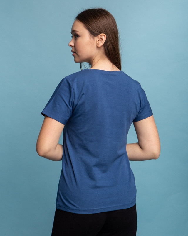 Футболка жіноча однотонна - Синій