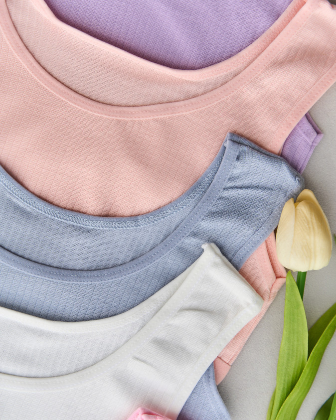 Підлітковий топік в рубчик - Пастельний мікс