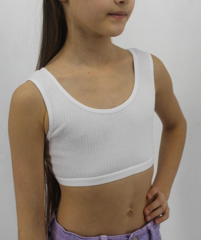 Підлітковий топік в рубчик - Пастельний мікс