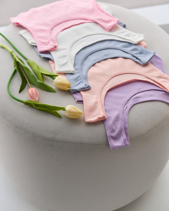 Підлітковий топік в рубчик - Пастельний мікс