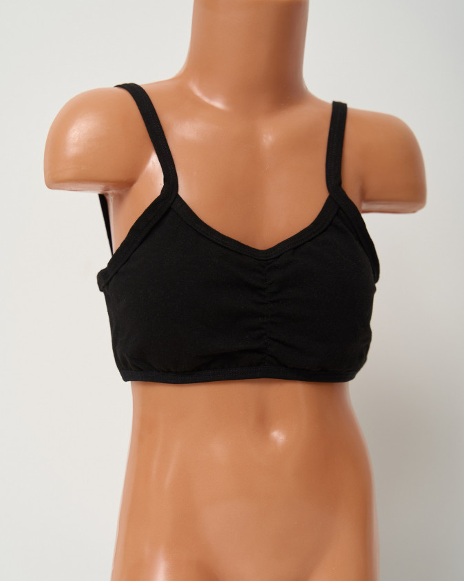 Топик подростоковый на девочку - Чёрный тонкая бретель