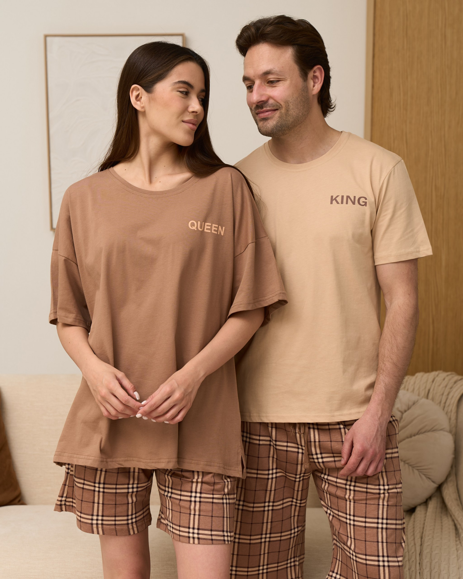 Жіночий комплект з шортами Queen - Family look для пари