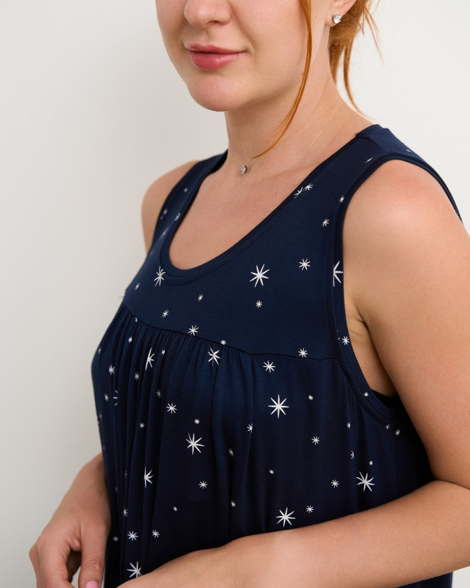 Жіноча сорочка на широких бретельках - віскоза Plus Size