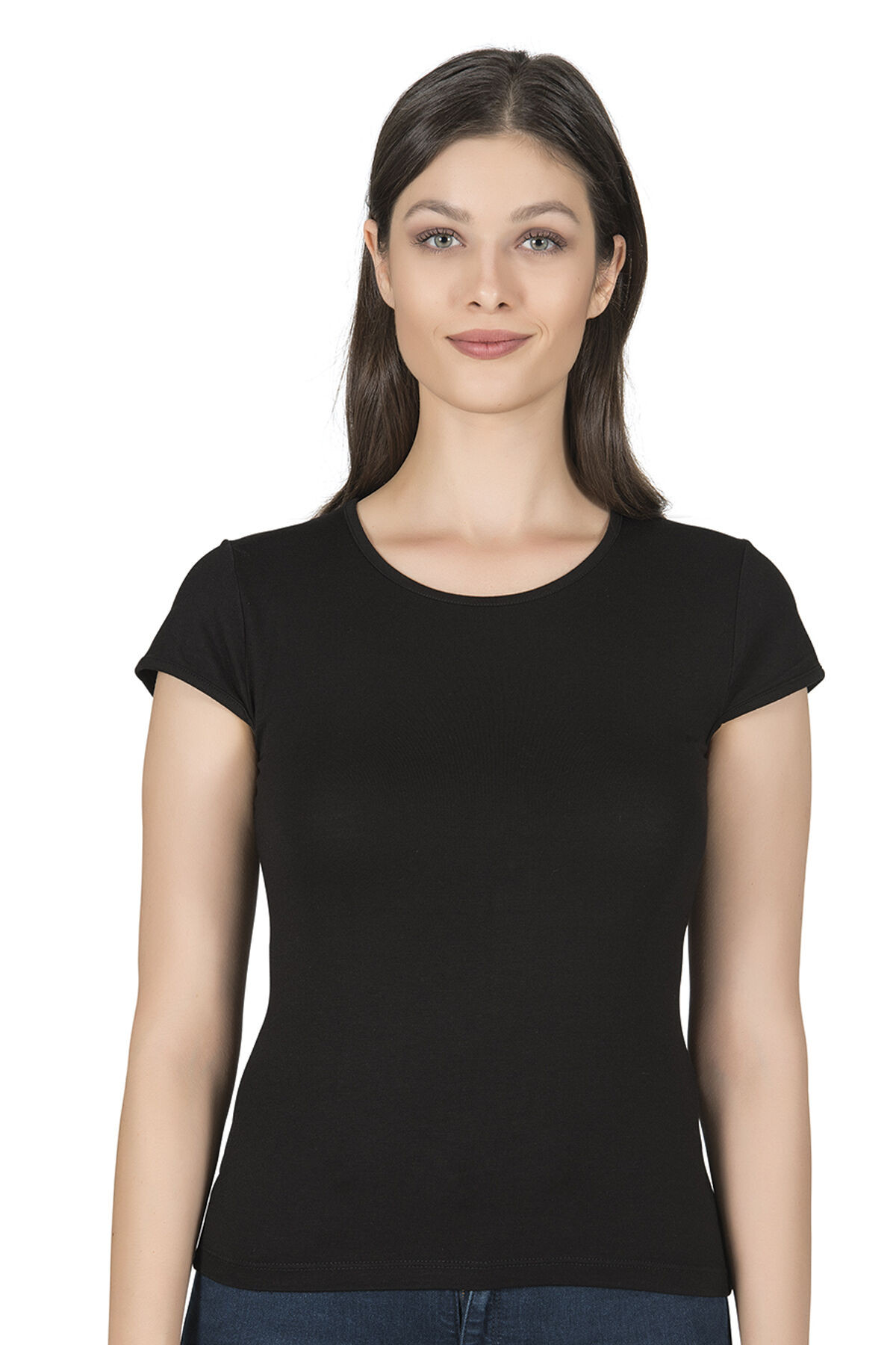 Футболка віскозна жіноча - Білий, Чорний - Ozkan