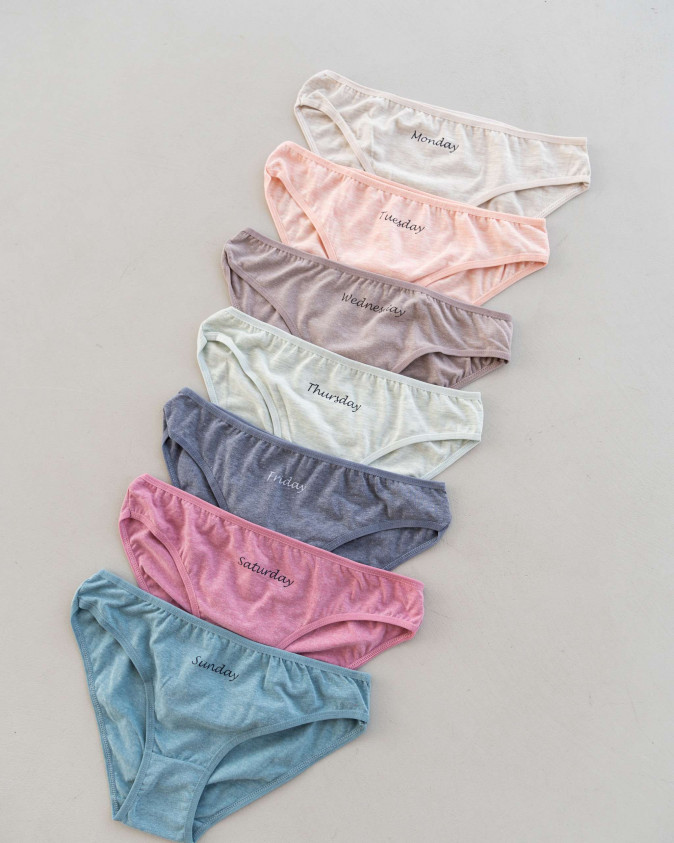 Набір жіночих трусиків тижневок - 7 шт. - 713108