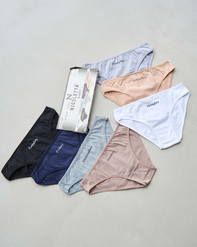 Набір жіночих трусиків тижневок - 7 шт. - 713110